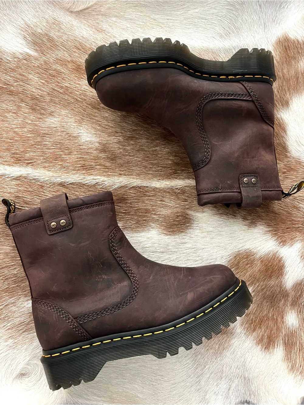 Dr Marten Anistone Low Leather Boots Brown US 7 W